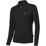 Löffler Damen Pulli Transtex Zip-Rolli Basic, Schwarz, 36