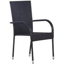 vidaXL Gartenstuhl 55,5 x 53,5 x 95 cm schwarz 4 St. 310084