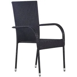 vidaXL Gartenstuhl 55,5 x 53,5 x 95 cm schwarz 4 St. 310084