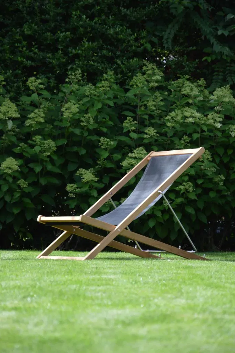 Outdoor Deckchair Nizza schwarz