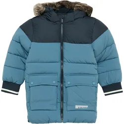 Outdoorjacke S.OLIVER JUNIOR Gr. 134, blau (mid blue) Jungen Jacken mit Kapuze