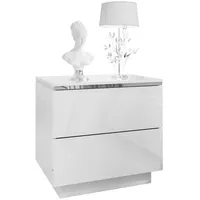 lookway Nachtschrank Aurora II 50 x 48 x 37 cm Weiß