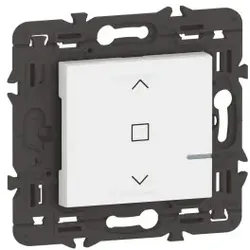 Legrand 077706LA Vernetzter Rollladenschalter Mosaic with Netatmo, 2-modulig, Farbe: Ultraweiß