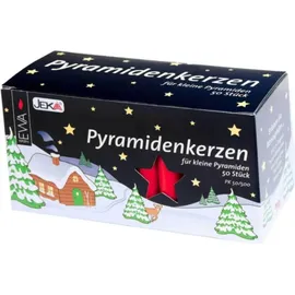 Riffelmacher Pyramidenkerzen 50 Stück 7 cm rot