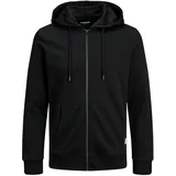 Herren Hoodie Kapuzenpullover JJEBASIC ZIP Regular Fit Schwarz 12182493