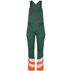 Warnschutz Latzhose "3546-314" Safety UV-Schutz - 66 - grün/orange