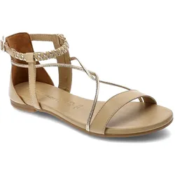 Beige Sandalen Tamaris Damenschuhe Modische Sommerschuhe, 39