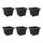 vidaXL Quadratischer Blumentopf 23 x 23 x 17,5 cm Schwarz