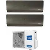 Haier - dual split inverter klimagerät serie flexis plus black 7+12 mit 2u40s2sm1fa r-32 wi-fi integrated farbe schwarz 7000+12000