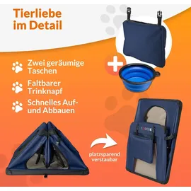 CADOCA Hundebox XXL 90 x 60 x 66 cm Navy Blau