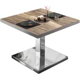 GGM Möbel Bistro Loungetisch Braun Sheesham 60 x 60 x 41 cm