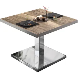 GGM Möbel Bistro Loungetisch Braun Sheesham 60 x 60 x 41 cm