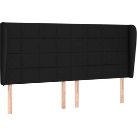 vidaXL Boxspringbett mit Matratze Schwarz 180x200 cm Stoff