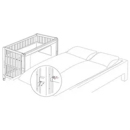roba Room Bed Beistellbett weiß inkl. Komplettset happy cloud
