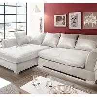 Couchgarnitur Weiss Sofa K-Leder Eck Sofa Wohnlandschaft Megasofa Links Design