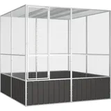 Vogelkäfig Anthrazit 213,5x217,5x211,5 cm Verzinkter Stahl CFW406594