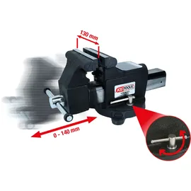 KS Tools Schraubstock Edelstahl 125 mm schwarz