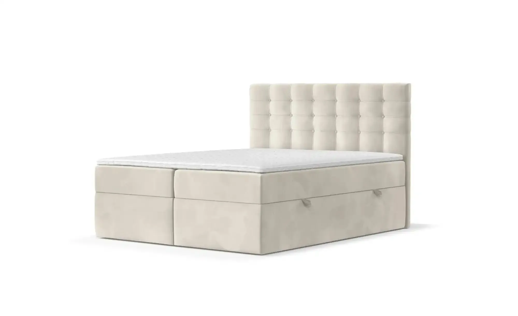 maison de rêve Boxspringbett mit Stauraum  Sansa ¦ beige ¦ Maße (cm): B: 122 H: 120