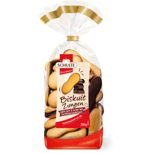 Schulte Biskuitzungen 200 g Biskuitgebäck mit Zartbitterschokolade Gebäck zu Kaffee und Tee