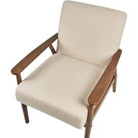 Beliani Sessel ESRUM Bouclé 62 x 79 x 80 cm Beige/Braun