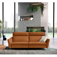 Egoitaliano 2-Sitzer Gaia, modern, elegant und super komfortabel mit hoher Rückenlehne, erstklassiger Sitzkomfort, Inkl. 2 Relaxfunktionen, mit Designfuß braun
