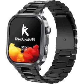 knauermann PRO 4 Ultra 46 mm Gehäuse Schwarz Silikonband Schwarz