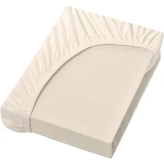 Spannbettlaken Jersey 90 x 190 - 100 x 220 cm beige