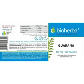 Bioherba Bio Guarana Kapseln 100 St.