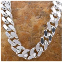 HOPLO Panzerkette Silberkette Panzerkette Länge 50cm - Breite 8,6mm - 925 Silber silberfarben