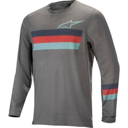 Alpinestars Alps 6.0 LS Fahrrad Jersey, grau-rot, Größe S für Männer