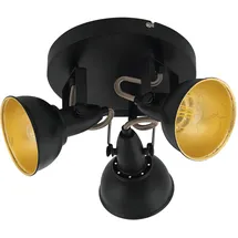 EGLO Deckenstrahler THORNTON E14 Spot Ø210mm Schwarz Gold,