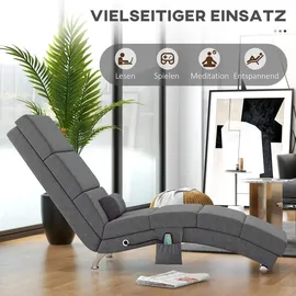 Homcom Massagesessel mit Fernbedienung Polyester 168 x 84 x 56 cm Grau