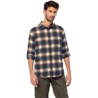 Jack Wolfskin Wanderweg Flanellhemd Blau M