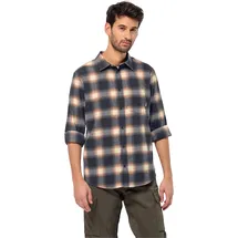 Jack Wolfskin Wanderweg Flanellhemd Blau M