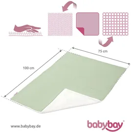 babybay Kuscheldecke 75x100 cm Waffelpiqué, jadegrün