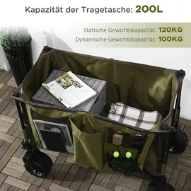 Outsunny Bollerwagen grün
