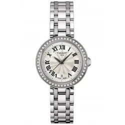 TISSOT -Bellissima Small Lady Damenuhr Silber Quarz Saphirglas Diamanten 26mm- T126.010.61.113.00