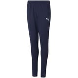 Puma Teamrise Poly Training Pants Jr Jogginghose, Peacoat-Puma white 116