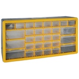 Proregal Cosimo Kleinteilemagazin mit 30 Schubfächer grau/gelb | HxBxT 23x50x16cm | Kleinteileregal, Sortimentsboxen, Sortimentskastenregal, Regalsystem