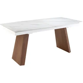 ac angel cerda Angel Cerdá Ausziehbarer Esstisch ovales Fass Porzellanmarmor aus Walnuss 1134