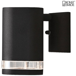 Konstsmide Außen-Wandstrahler MODENA, mit Reflektor für indirekten Lichtanteil, GU10 max. 35W, schwarz, Aluminium / Acrylglas klar KON-7511-750
