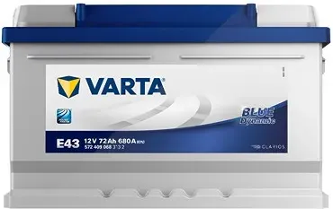 Varta Starterbatterie Blue Dynamic 72Ah 680A E43 [Hersteller-Nr. 5724090683132] für Alfa Romeo, Audi, Austin, Bentley, BMW, Cadillac, Chevrolet, Chrys
