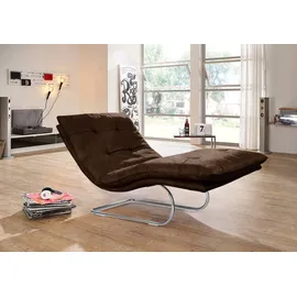 W.Schillig Relaxliege daily dreams Polyester 95 x 91 x 170 cm Braun mit Kissen