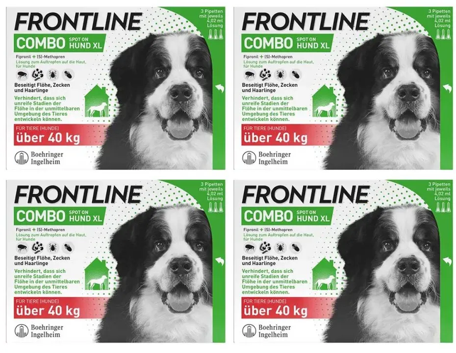 FRONTLINE COMBO Hund & Heim gegen Zecken Flöhe Larven 40-60 kg