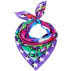 Desigual Accessories Fabric Squared Foulard Blue