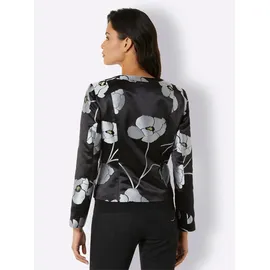 Creation L Premium creation L Polyester-Seiden-Blazer in schwarz-grau-gemustert | Gr.: 36