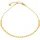 F Fußkette "925/- Sterling Silber vergoldet", gelb, Fußketten, Damen, 23+2,5cm, Silber 925 (Sterlingsilber), glänzend