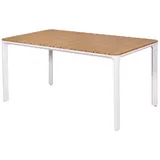 Merxx Gartentisch 160 x 90 x 77 cm Weiß/Grau