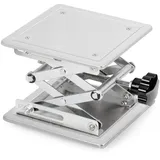 stonylab Laborhebebühne, 200 x 200mm Lab Jack Scherenständer Hubtisch aus Edelstahl, Hebebühne Labor, Erweiterbarer Hebehöhenbereich von 85mm bis 280mm, Maximal Unterstützte Gewicht 15 KG