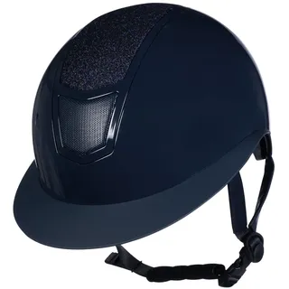 HKM Herren Shiny Diamond Reithelm, Dunkelblau, S